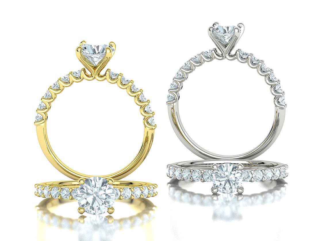 Hazel Engagement Rings Collection 5mm gem and 1ct gem _1