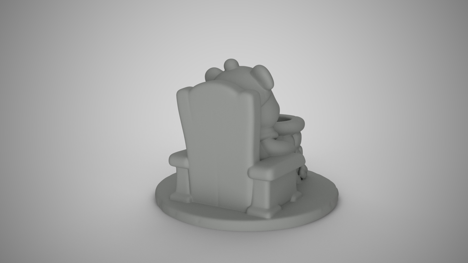 Bear Planter 3D print model_5