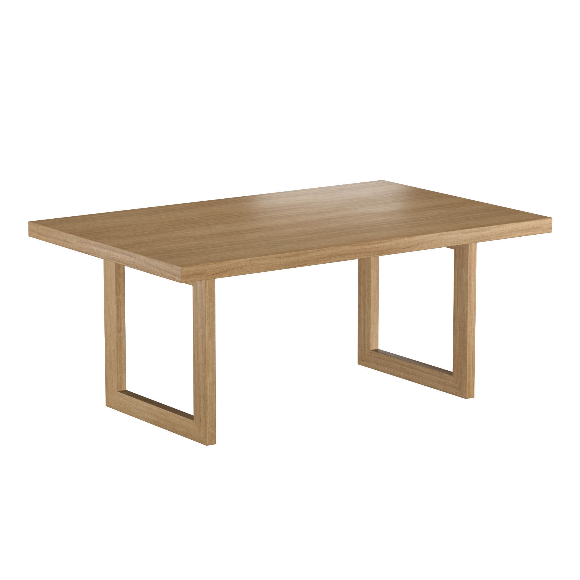 Oak Global Table Rodin Chair Dining SET 3D model_4