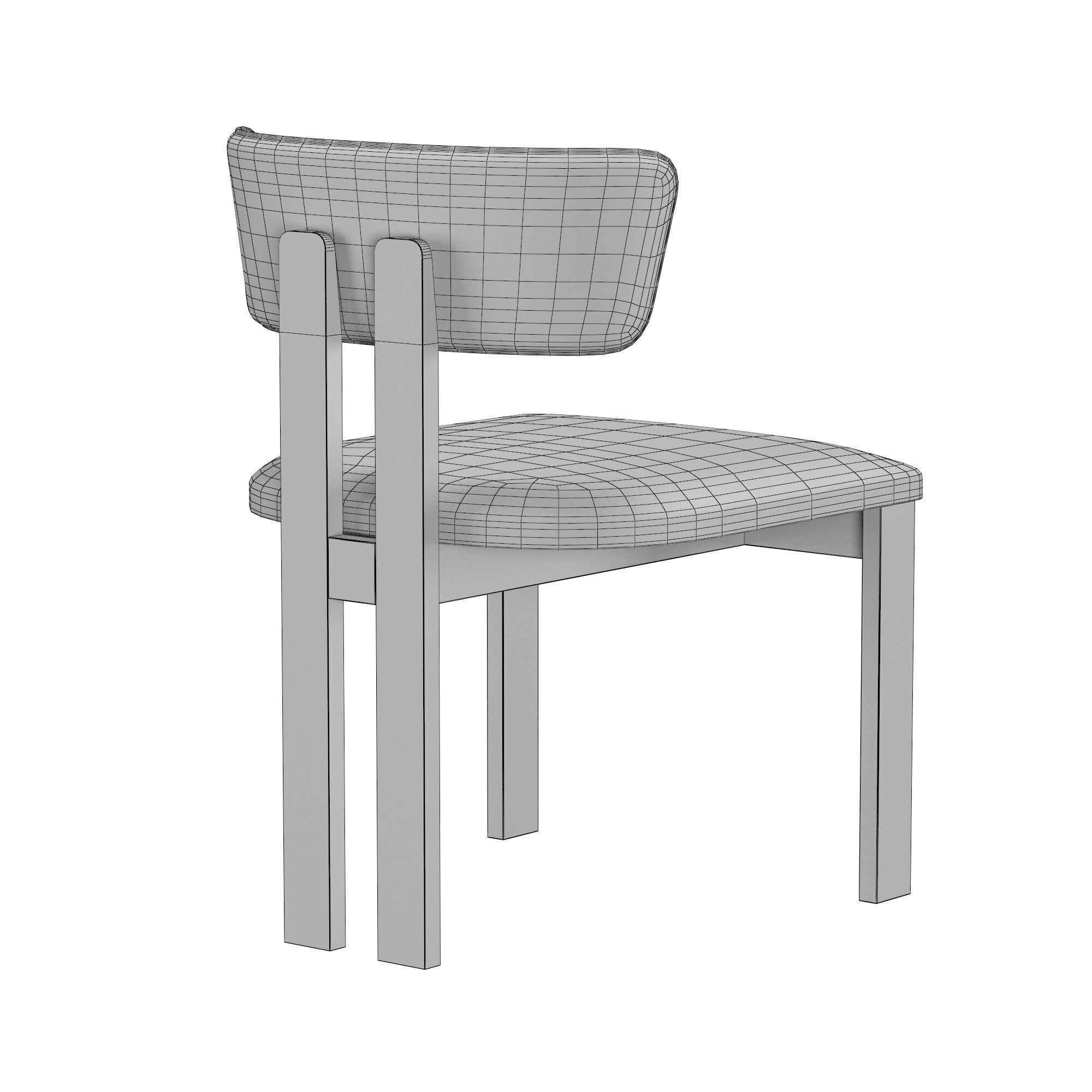 Oak Global Table Rodin Chair Dining SET 3D model_1