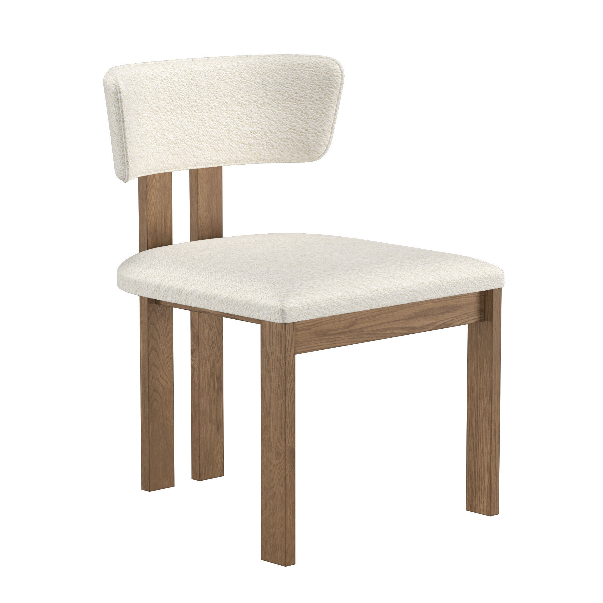 Oak Global Table Rodin Chair Dining SET 3D model_2