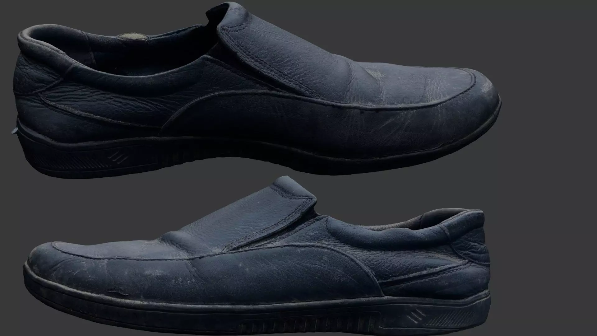 Worn Leather Shoe Scan Low-poly 3D model