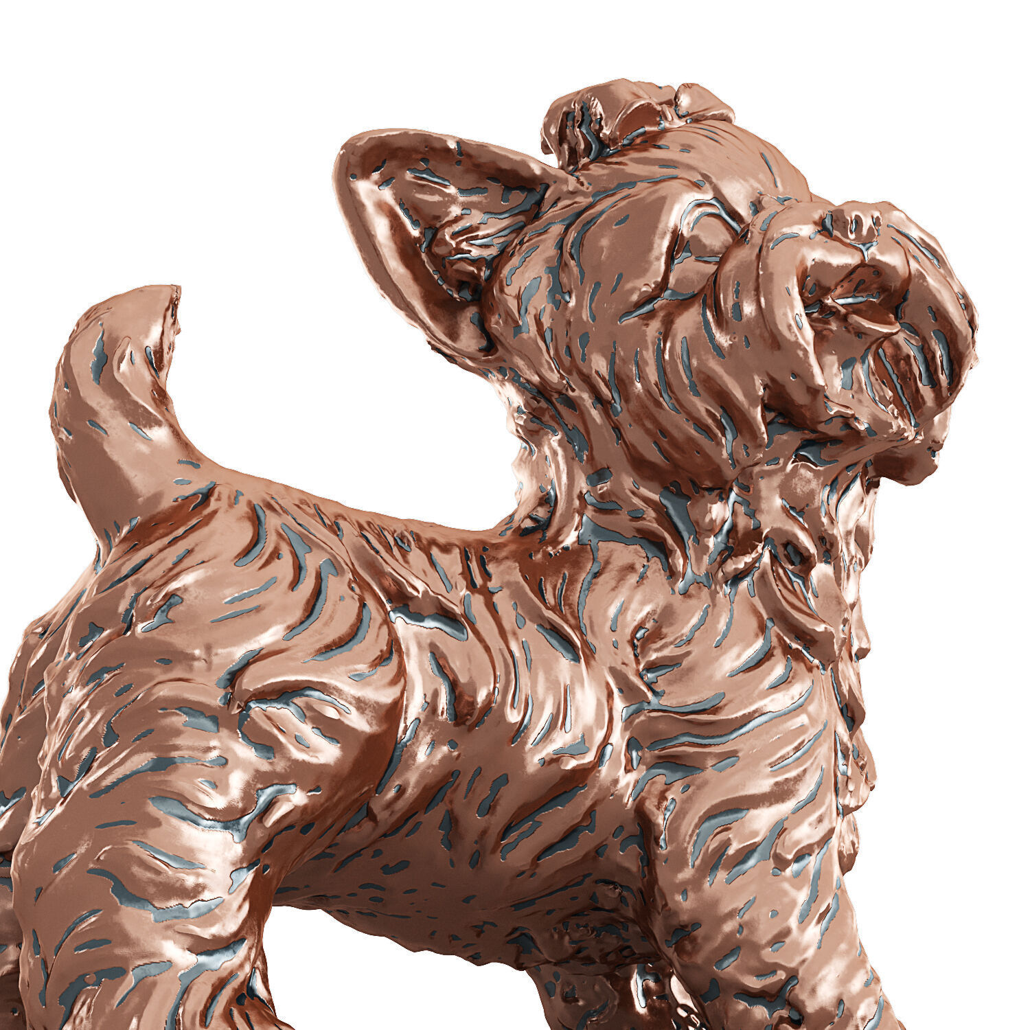 Yorkie dog figurine 3D model_3