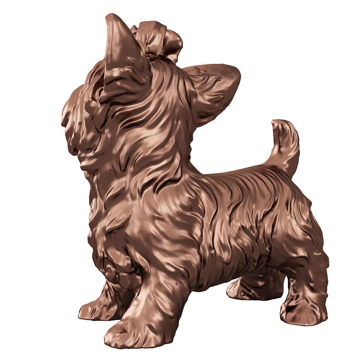 Yorkie dog figurine 3D model_2