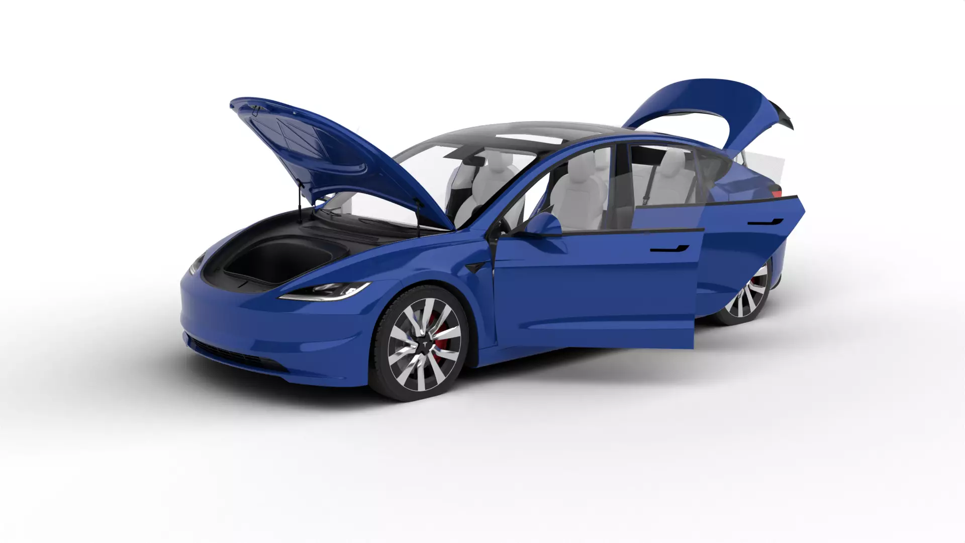 Tesla Model 3 2024 HQ 3d model 3D model_0
