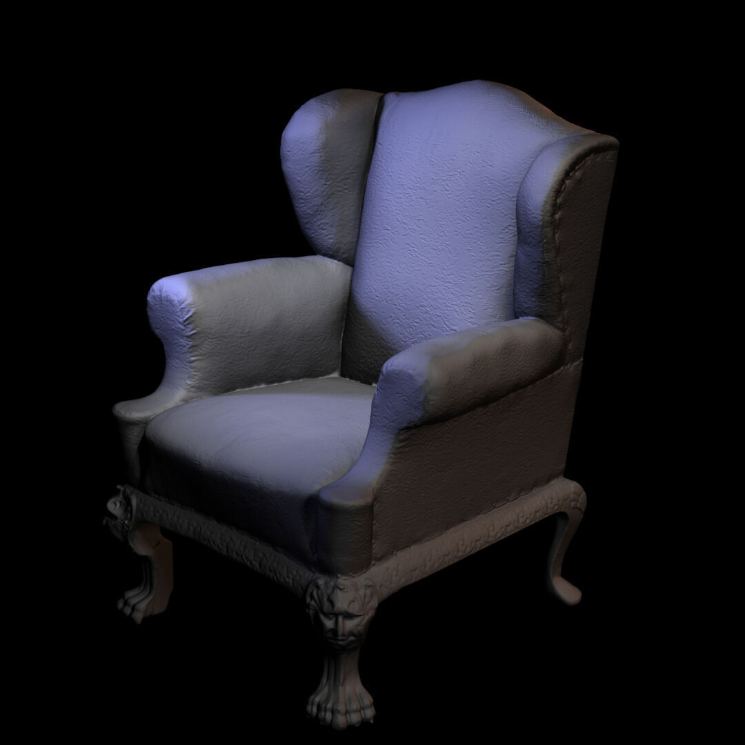 Furniture 046 wooden armchair 3D print model_3