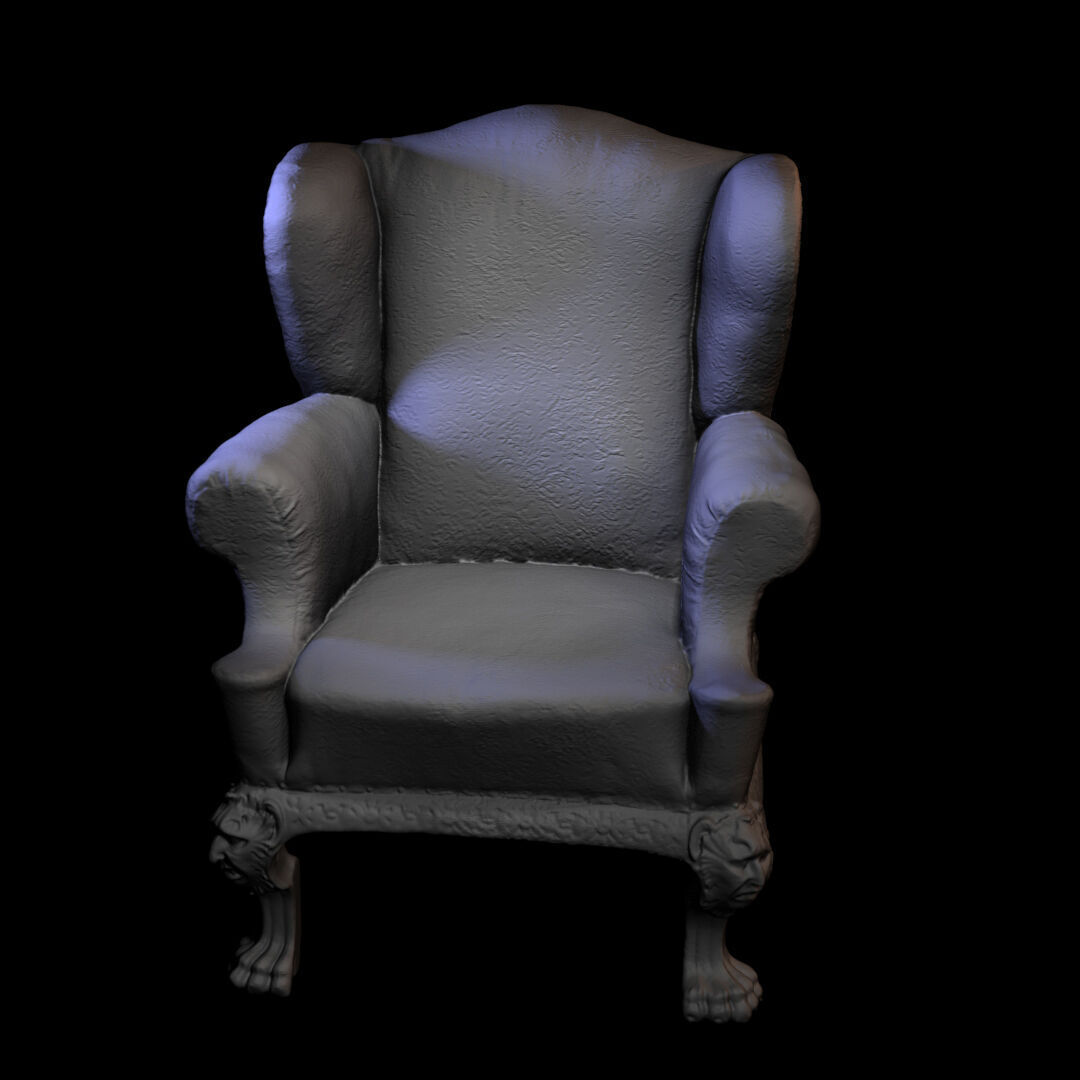 Furniture 046 wooden armchair 3D print model_2