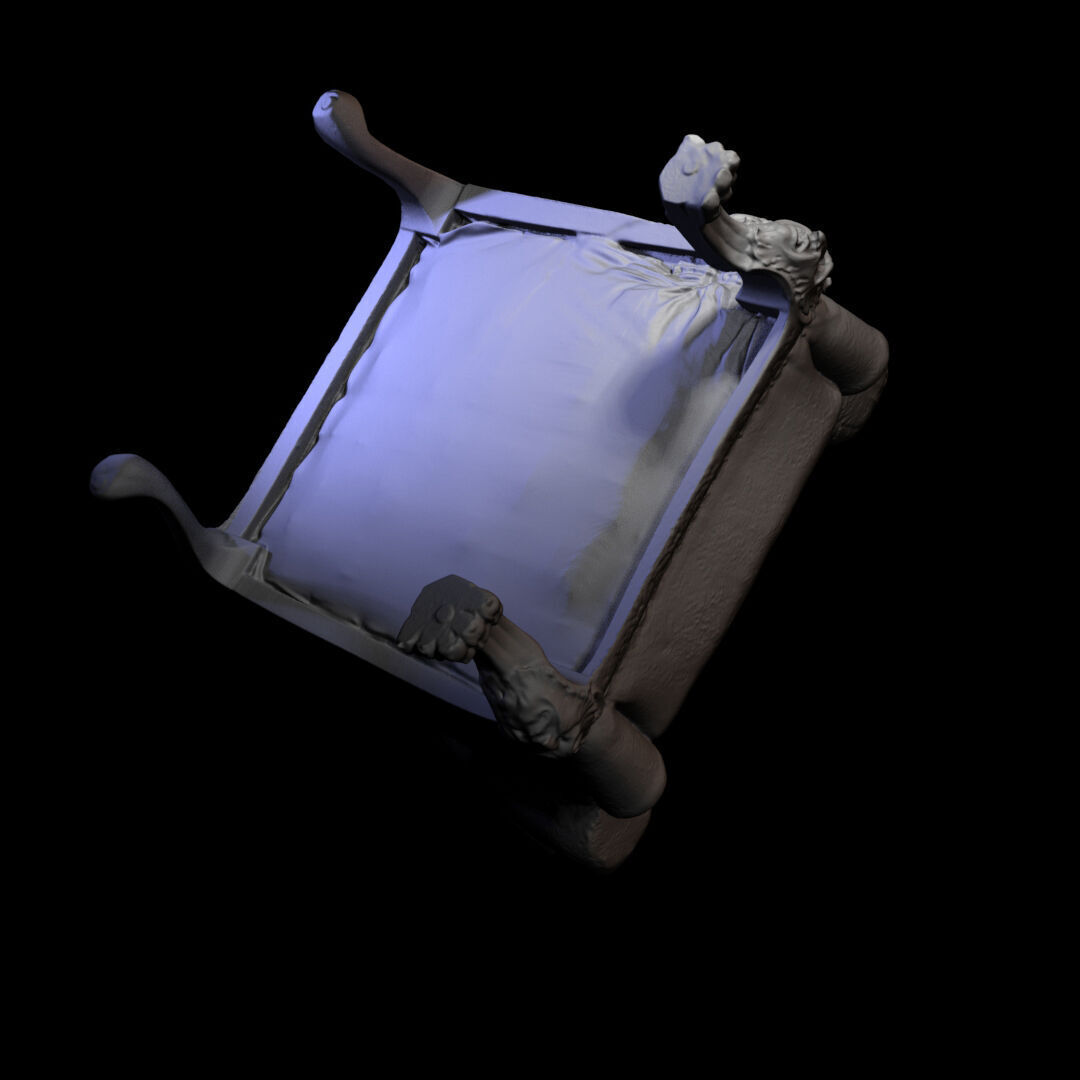 Furniture 046 wooden armchair 3D print model_6