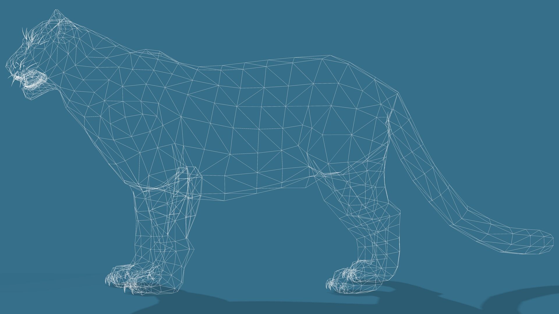 JAGUAR RIGGED ANIMATED 13 Low-poly 3D model_12