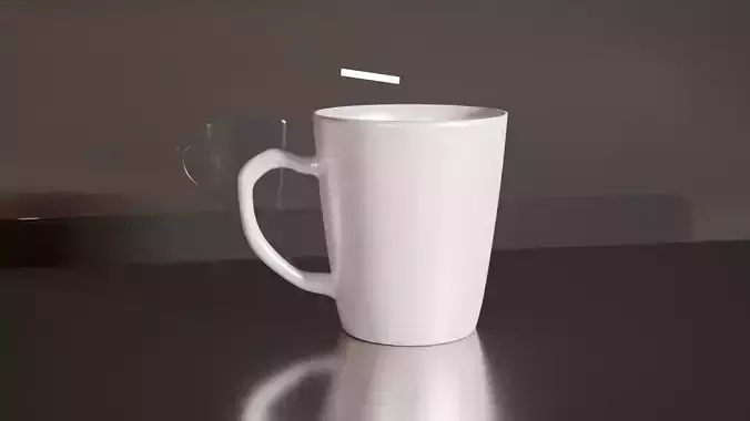 Realistic 3D White Mug Mockup  High-Quality 3D Model