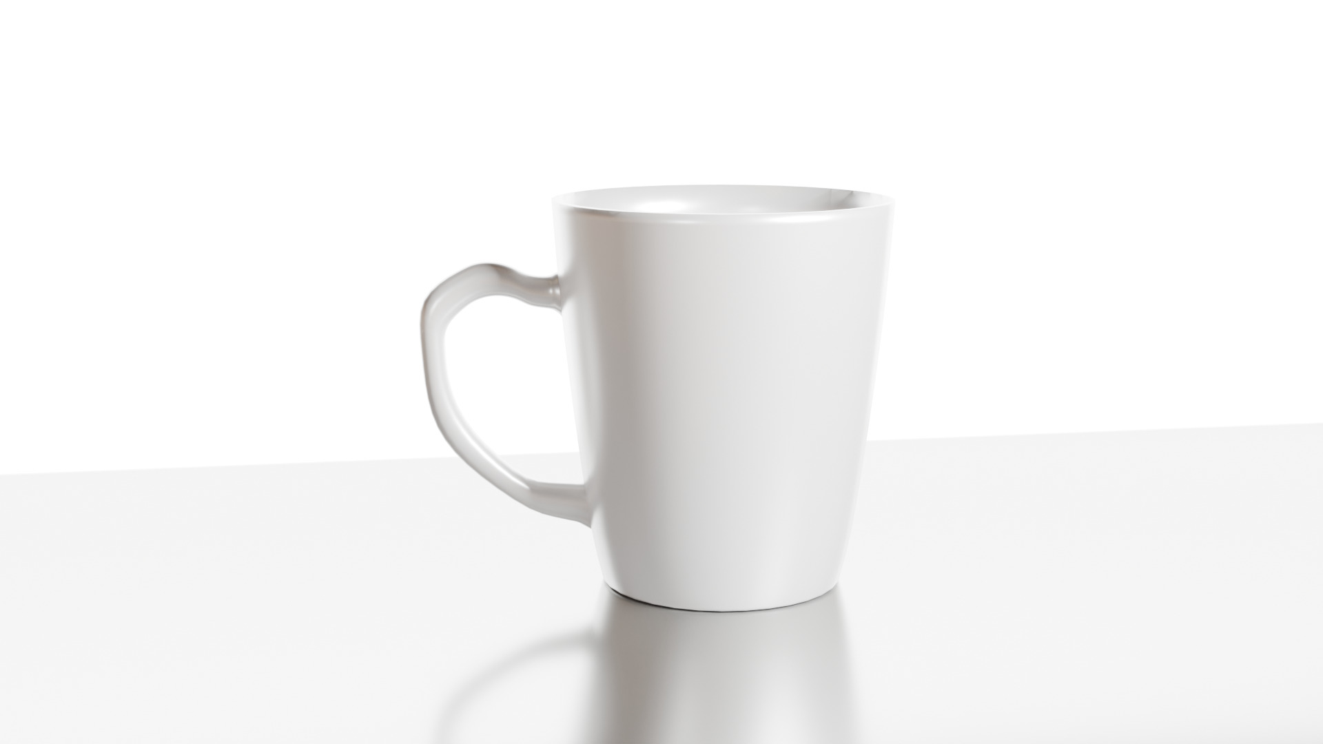 Realistic 3D White Mug Mockup  High-Quality 3D Model Free 3D model_1