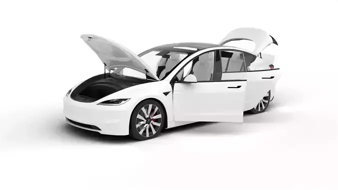 Tesla Model 3 2024 HQ 3d model 3D model