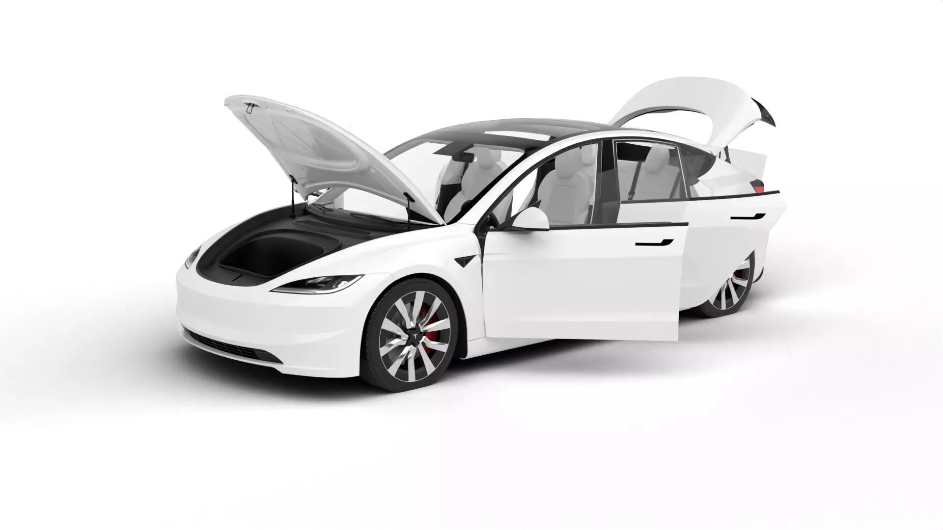 Tesla Model 3 2024 HQ 3d model 3D model_0
