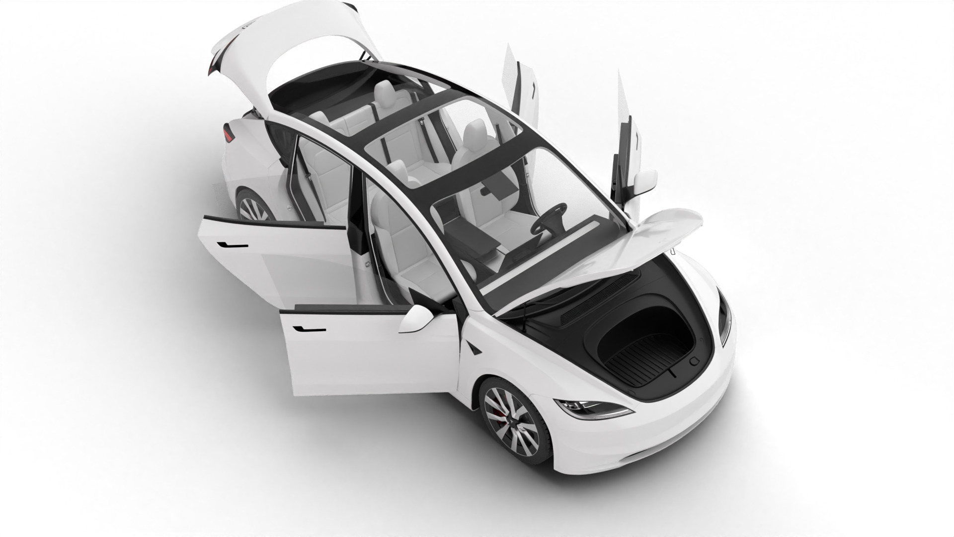 Tesla Model 3 2024 HQ 3d model 3D model_11