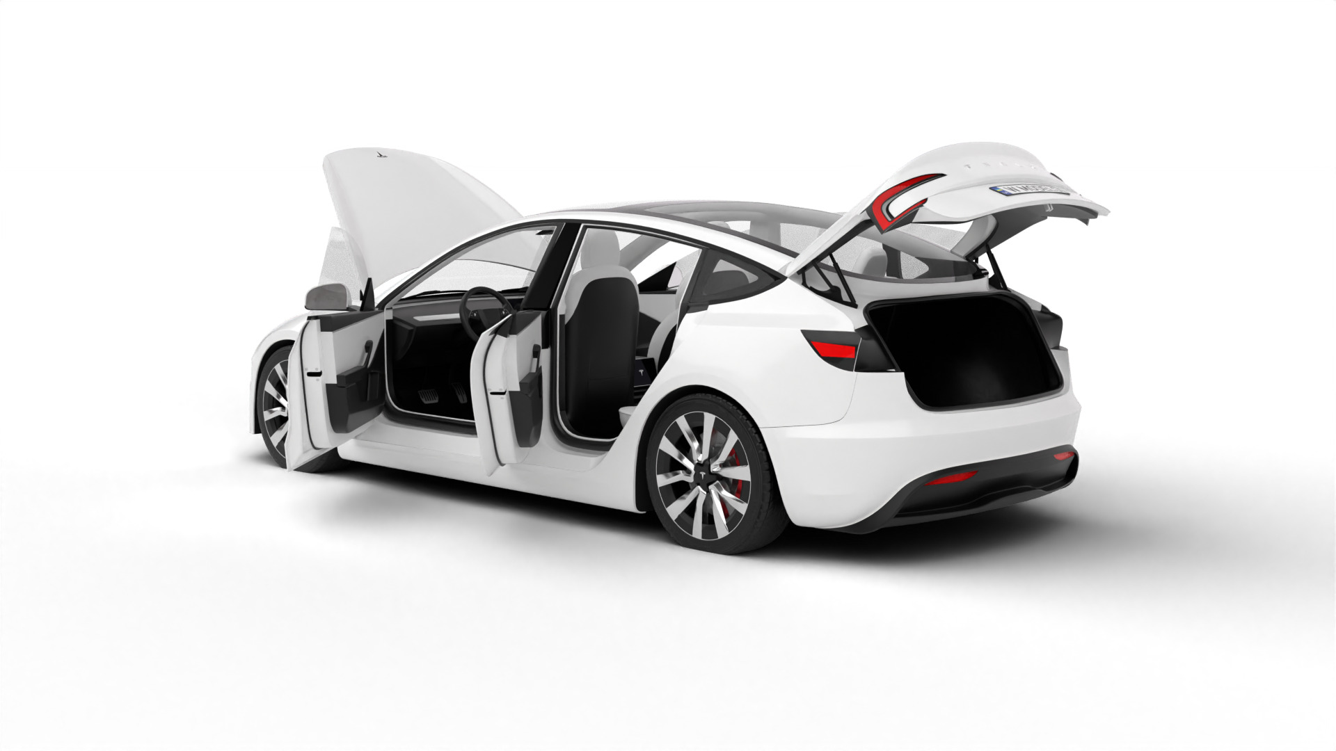Tesla Model 3 2024 HQ 3d model 3D model_1