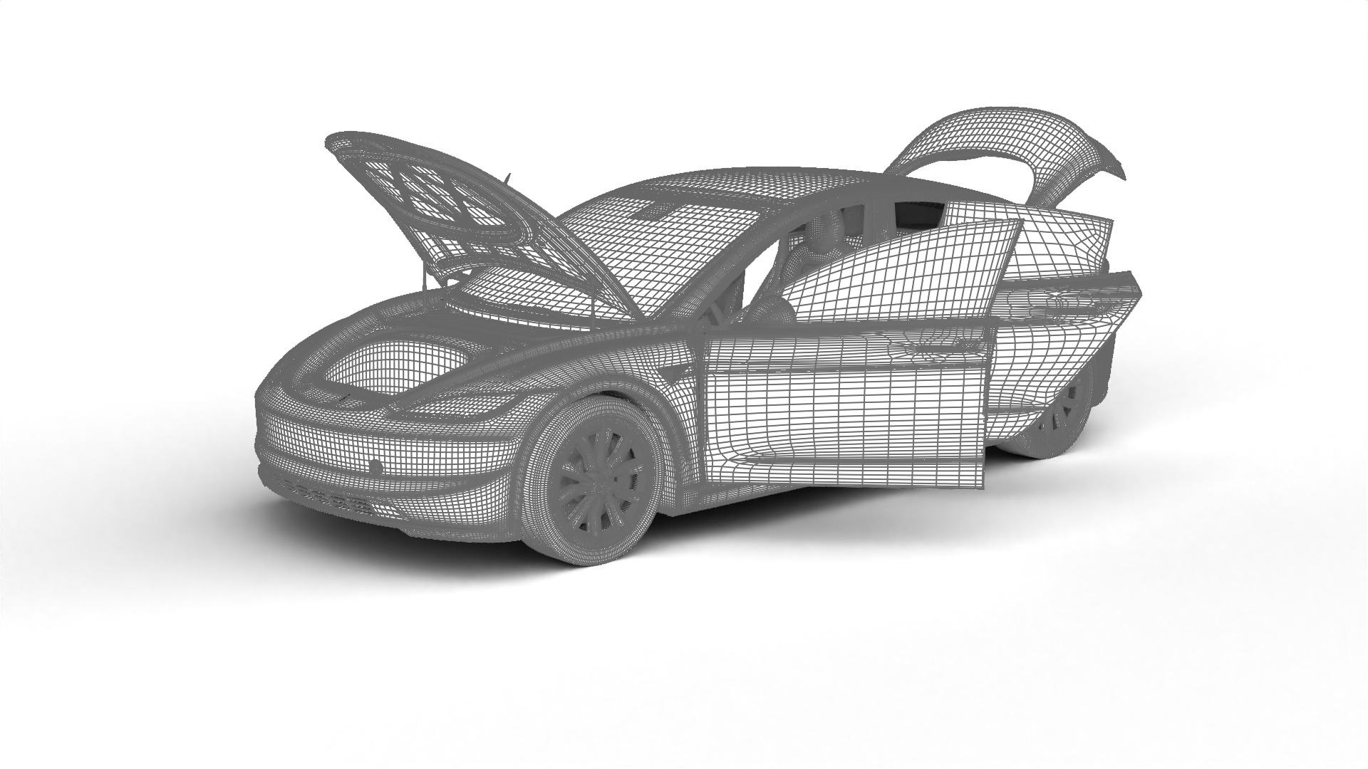 Tesla Model 3 2024 HQ 3d model 3D model_23