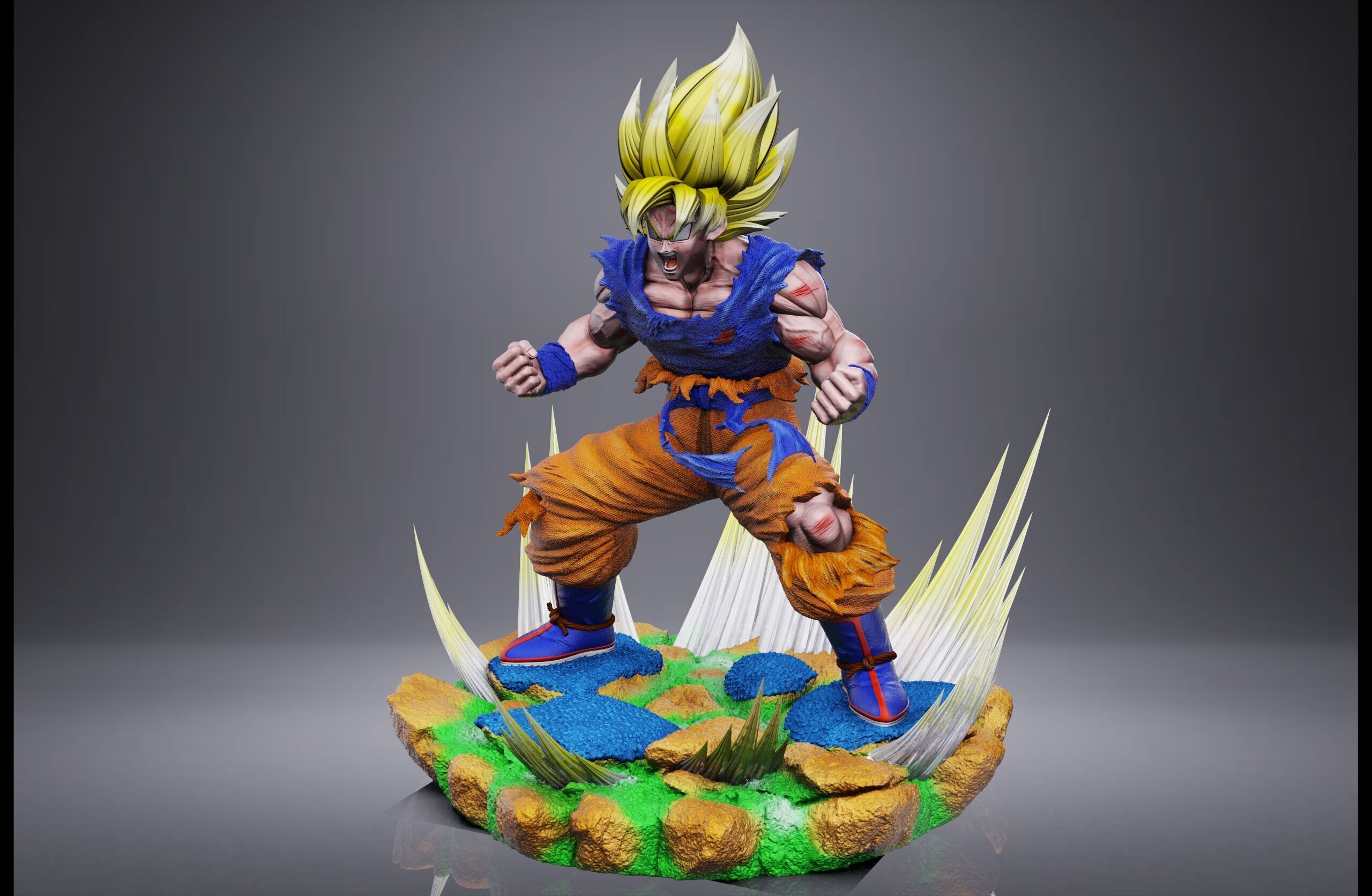 GOKU SSJ1 NAMEK SAGA 3D print model_2
