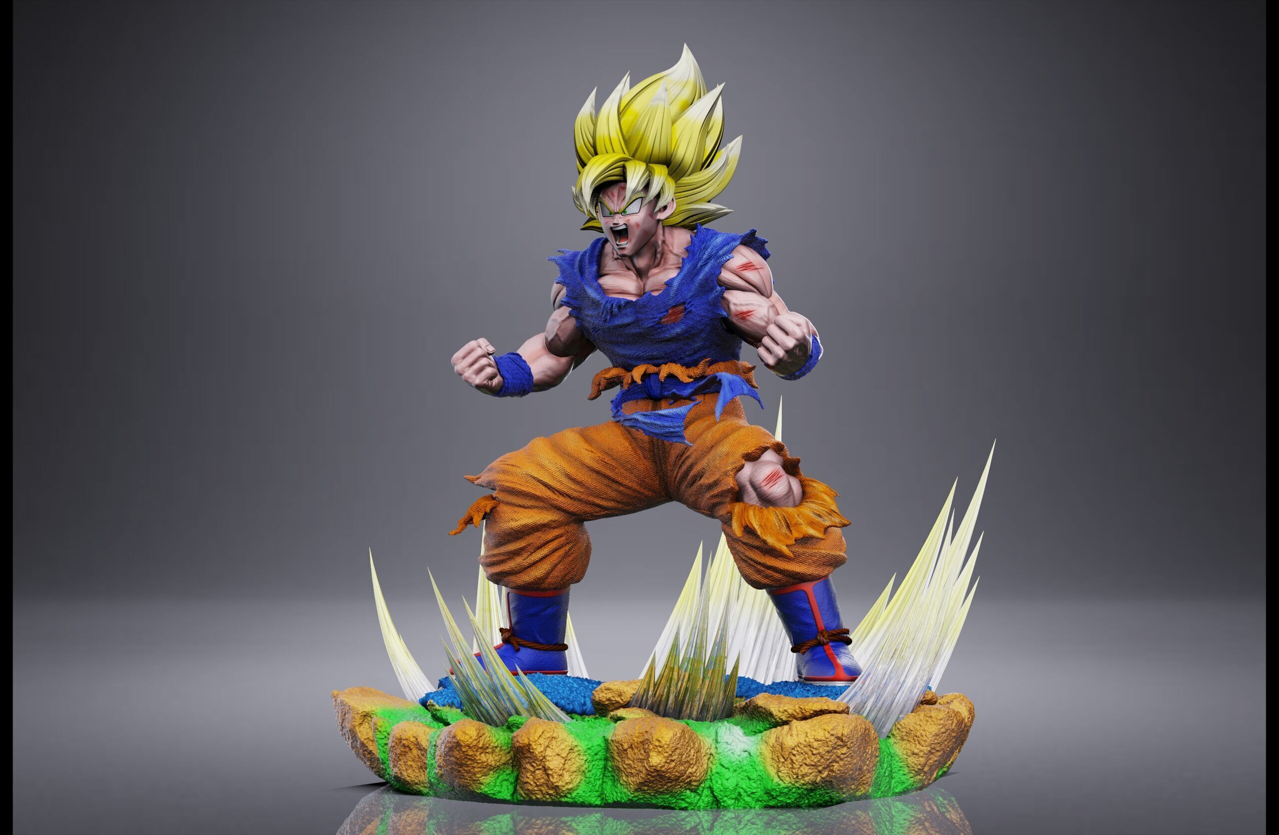 GOKU SSJ1 NAMEK SAGA 3D print model_1