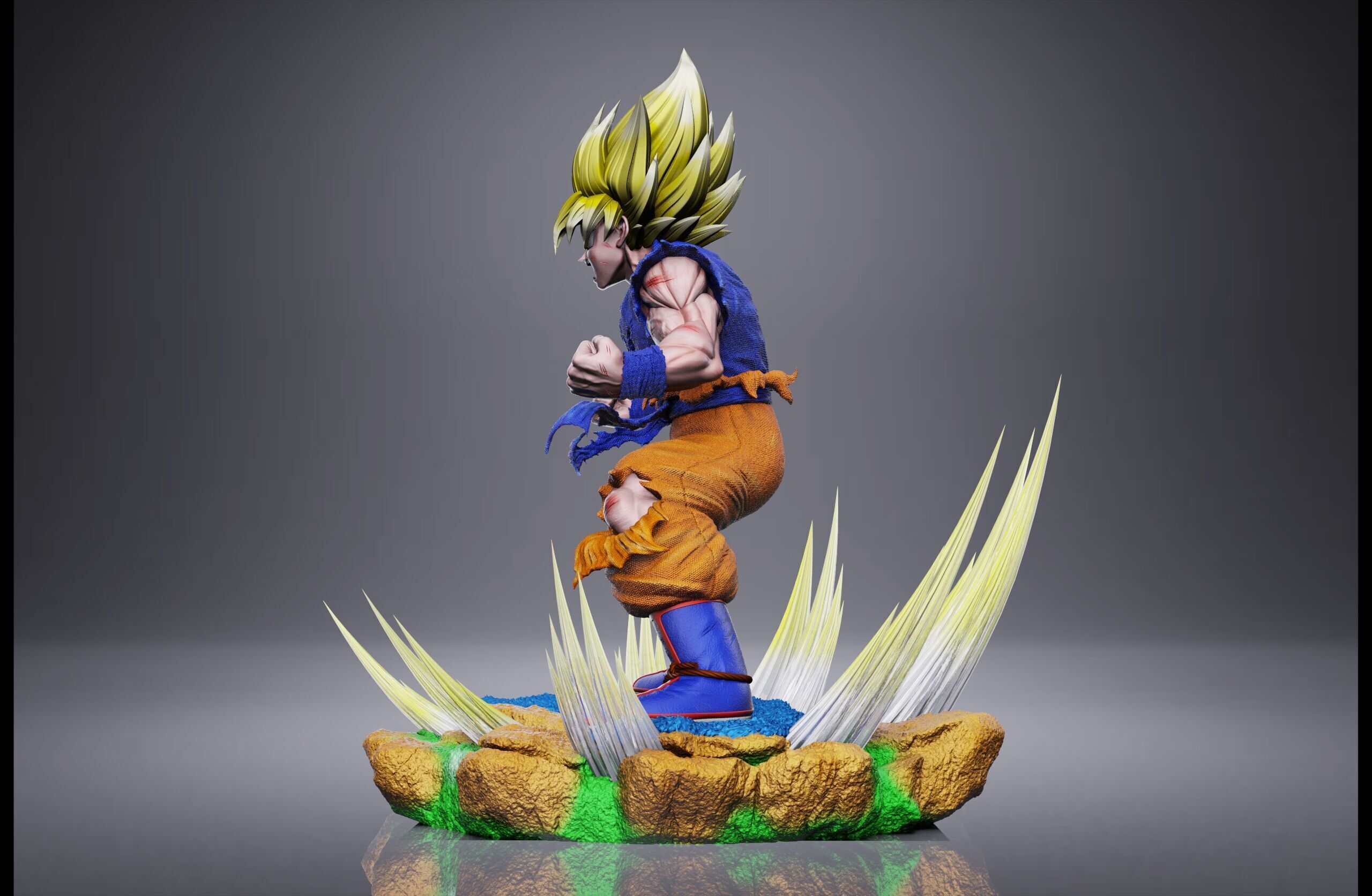 GOKU SSJ1 NAMEK SAGA 3D print model_3
