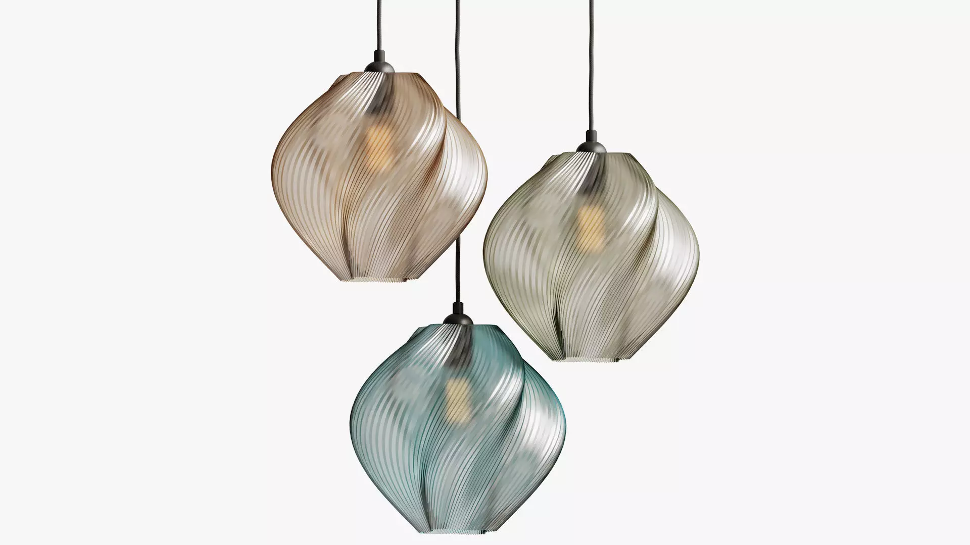 Pendant light Shiny 3D model