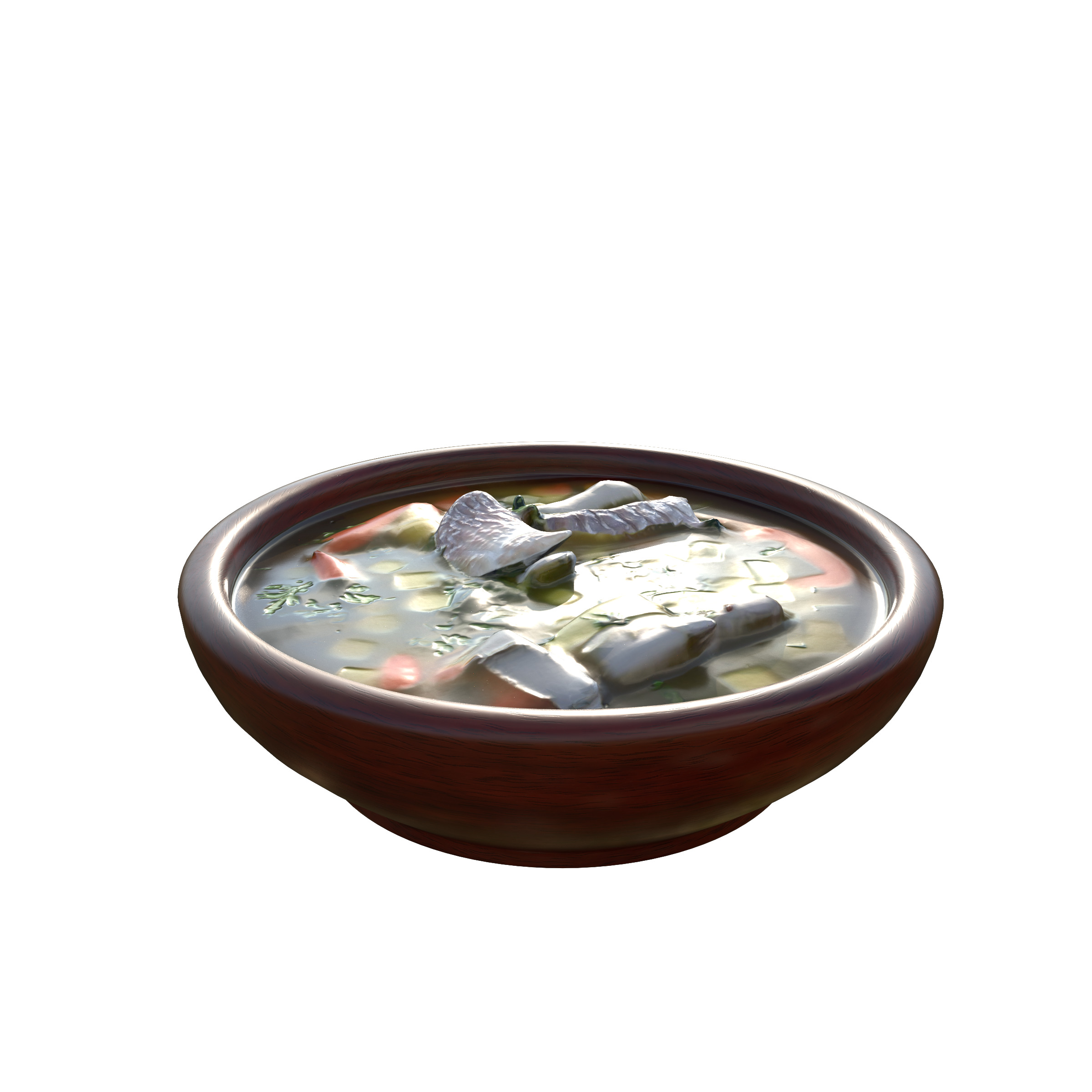 Fish Soup Low-poly 3D model_7