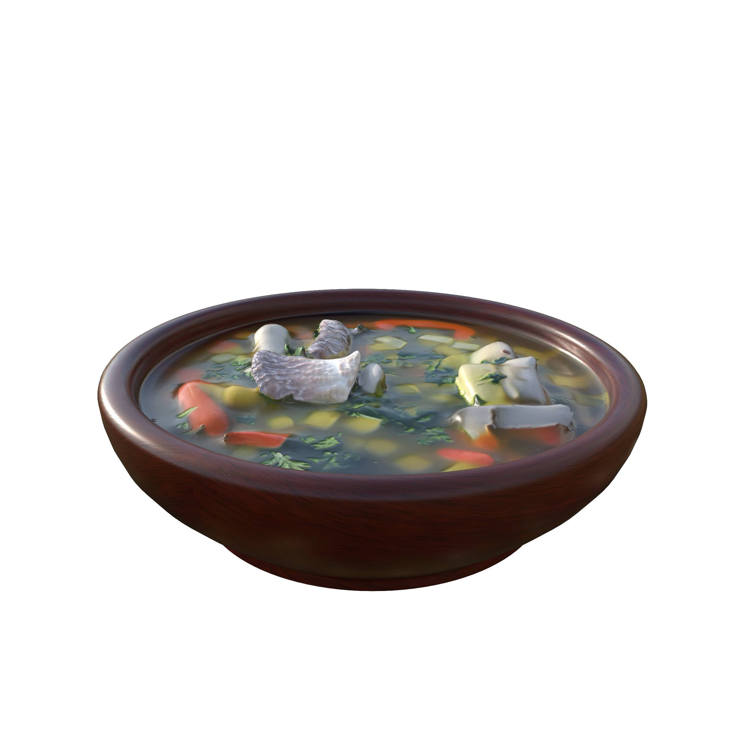 Fish Soup Low-poly 3D model_6