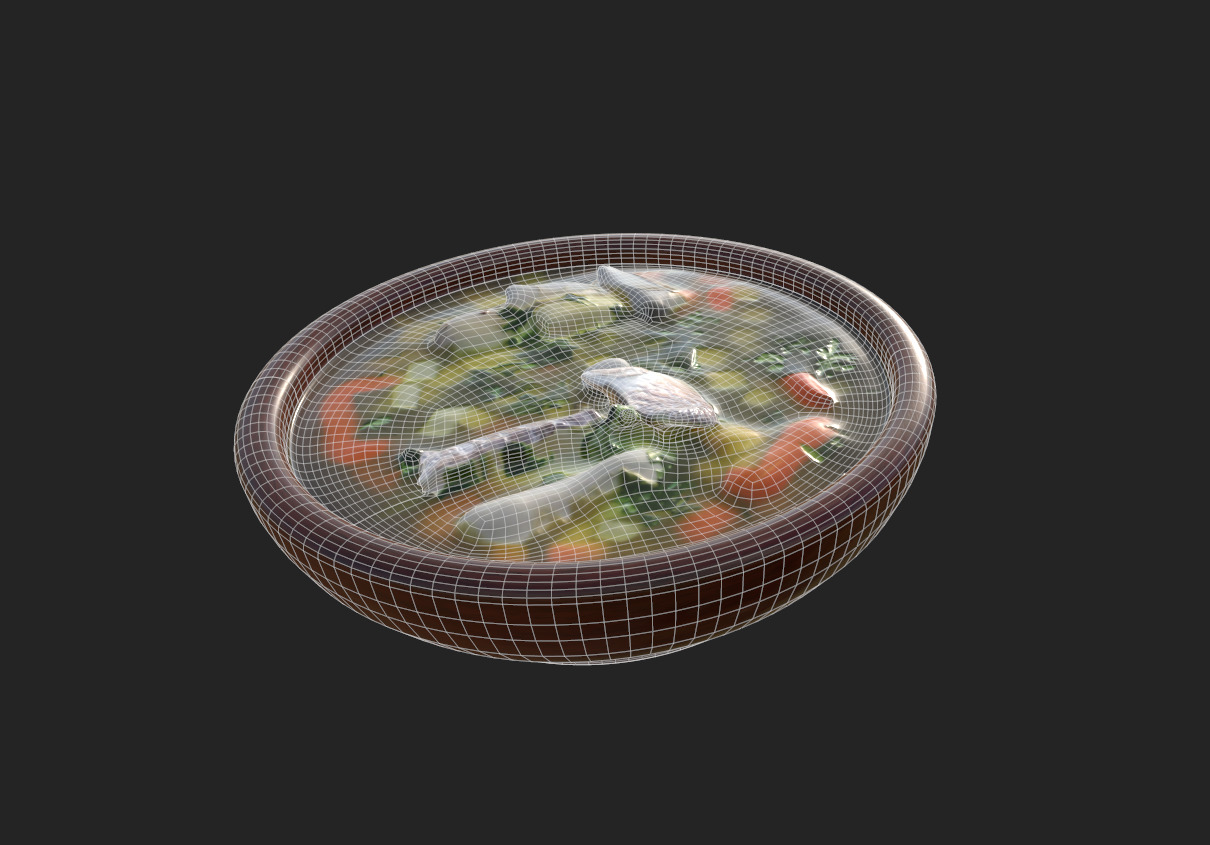Fish Soup Low-poly 3D model_13