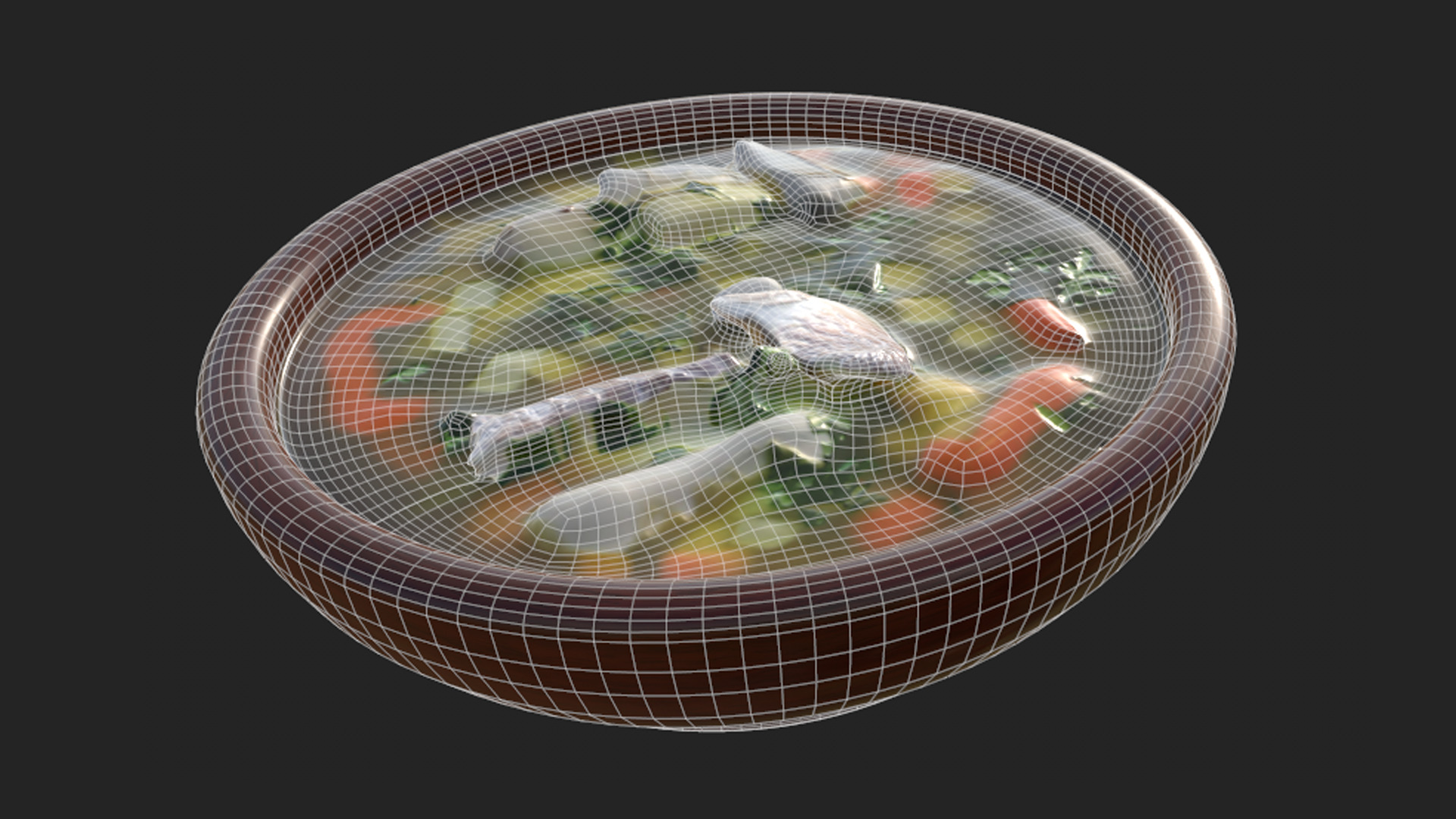 Fish Soup Low-poly 3D model_20
