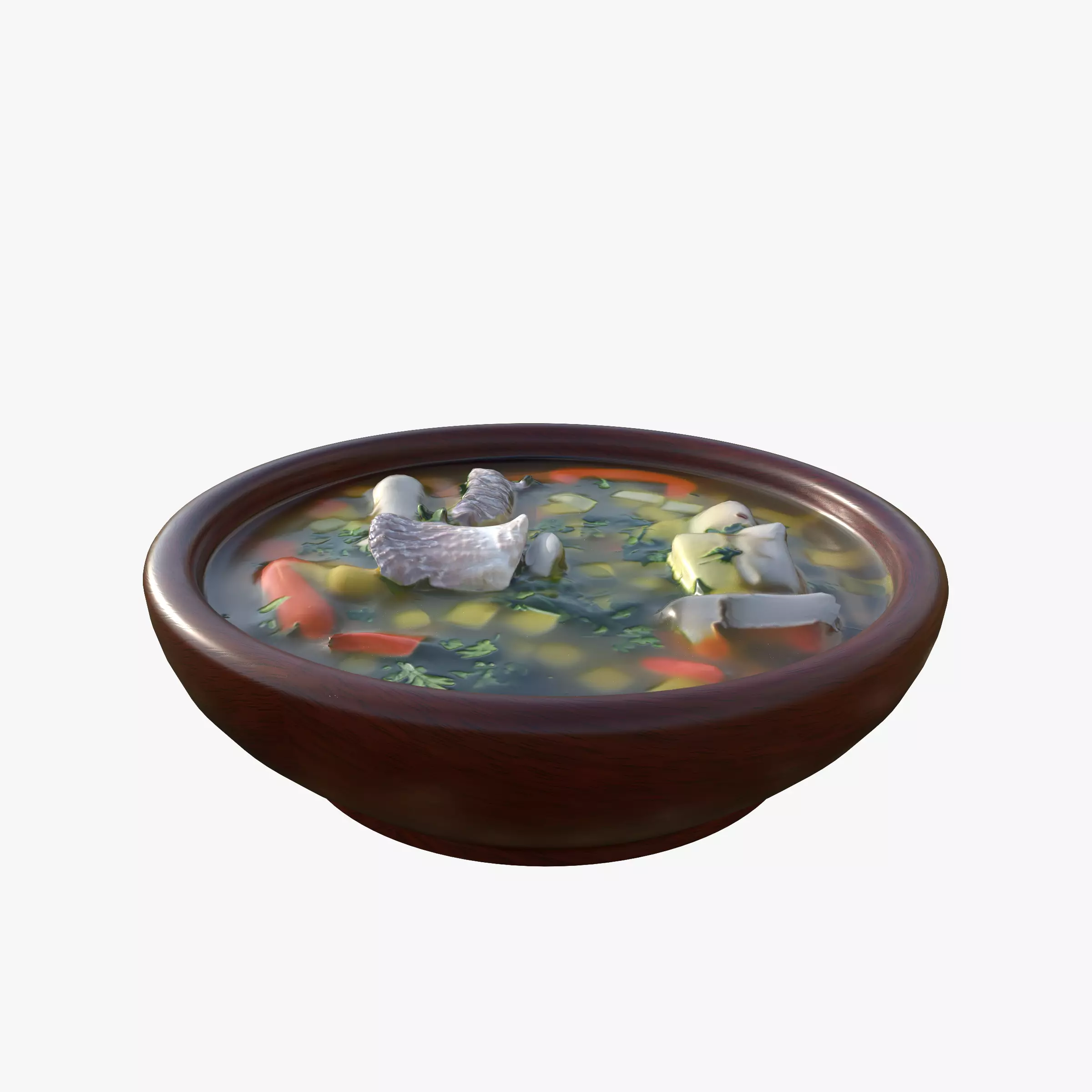 Fish Soup Low-poly 3D model_0