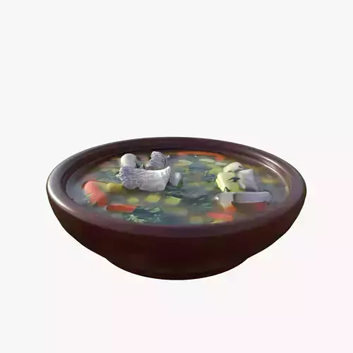 Fish Soup Low-poly 3D model