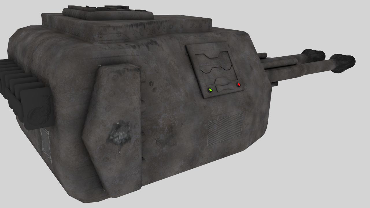 Sci-fi gun turret Free 3D model_3