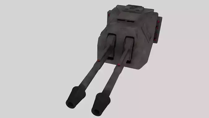 Sci-fi gun turret Free 3D model