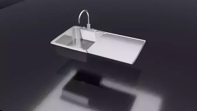 STAINLESS STEEL SQUARE SINK AND TAP
