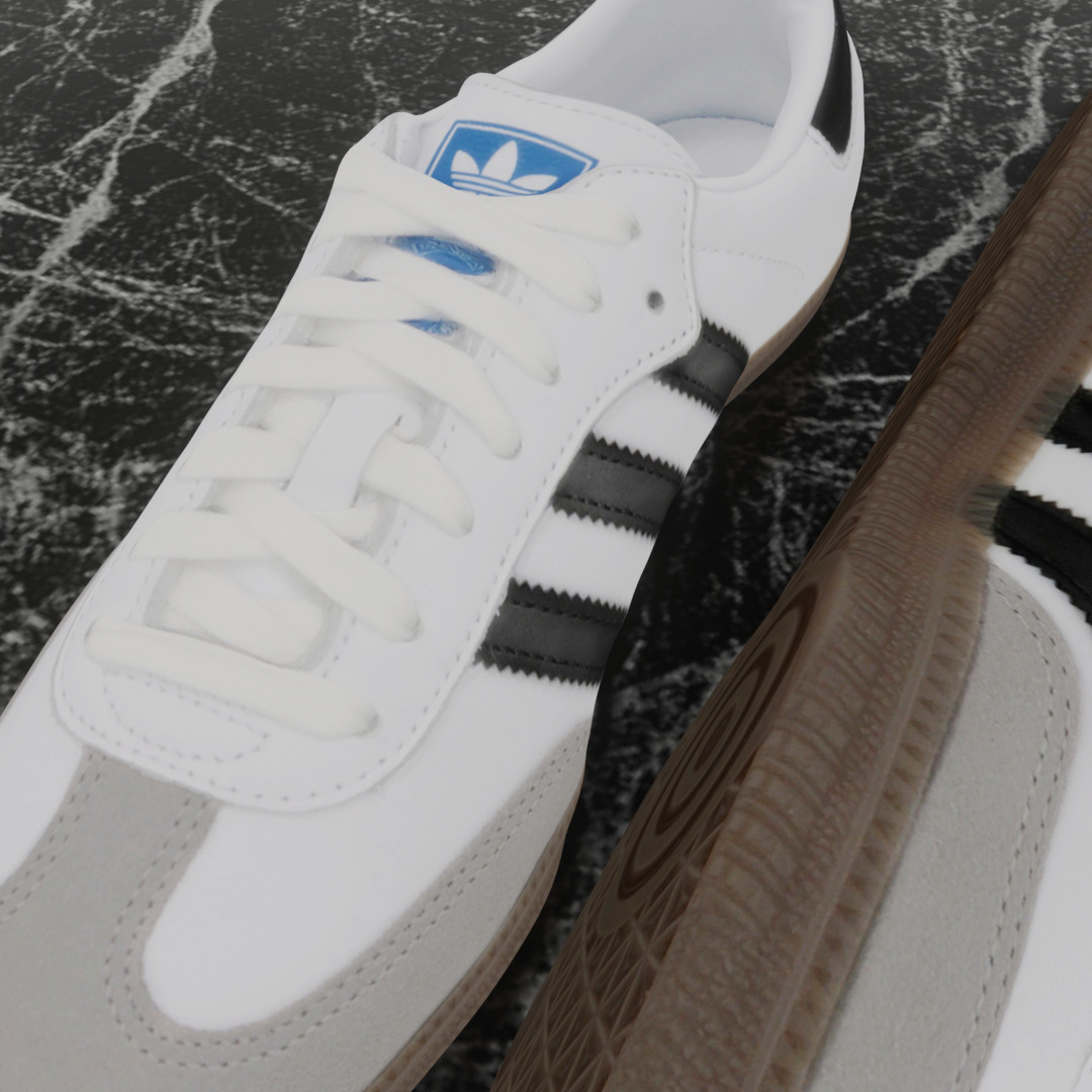 ADIDAS ORIGINALS SAMBA 3D SHOES Low-poly 3D model_11