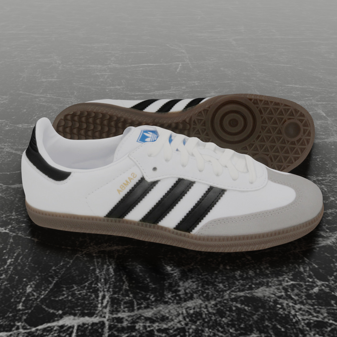 ADIDAS ORIGINALS SAMBA 3D SHOES Low-poly 3D model_4