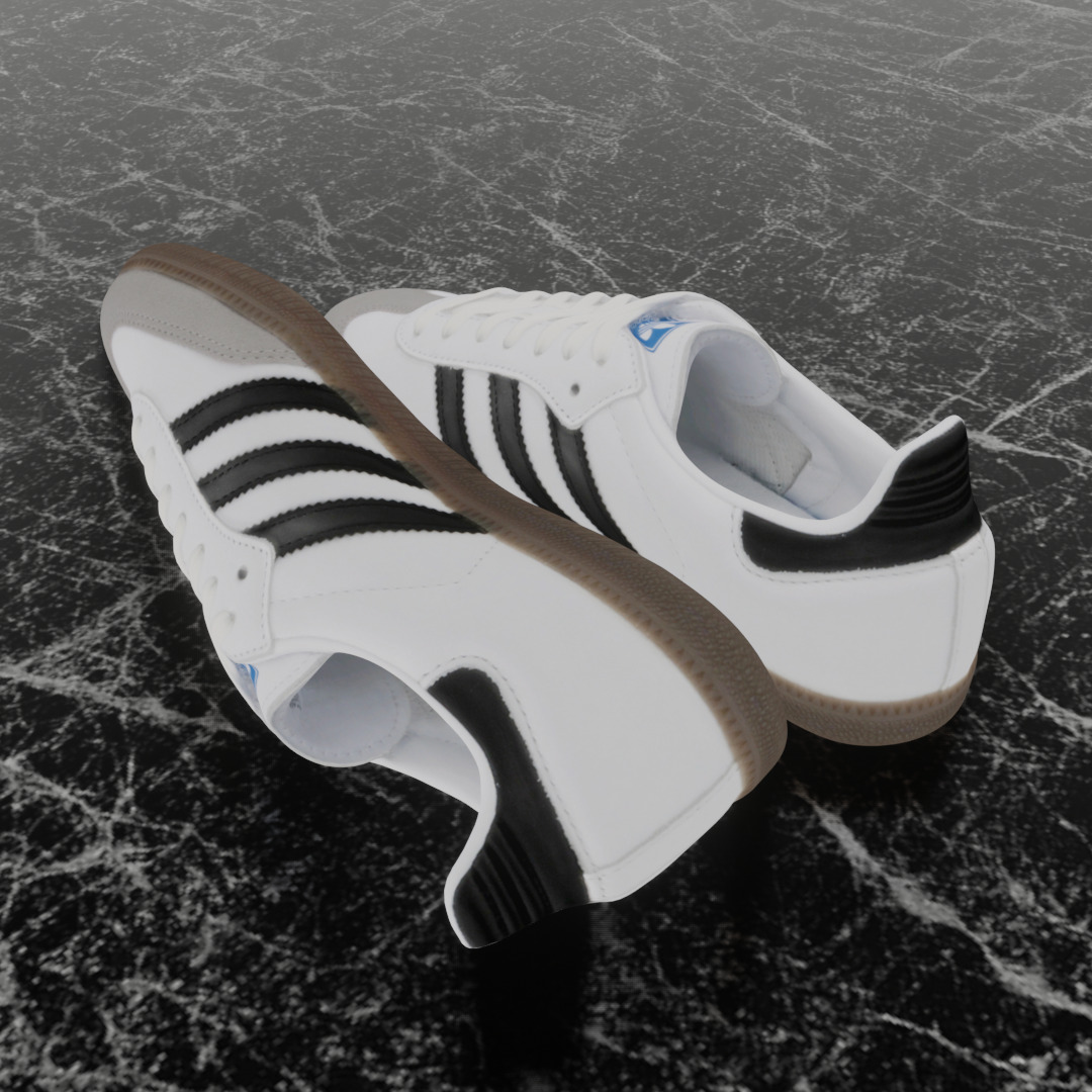 ADIDAS ORIGINALS SAMBA 3D SHOES Low-poly 3D model_6