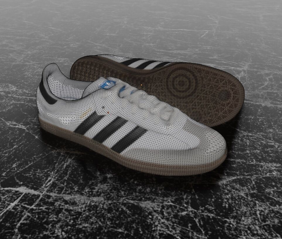ADIDAS ORIGINALS SAMBA 3D SHOES Low-poly 3D model_13