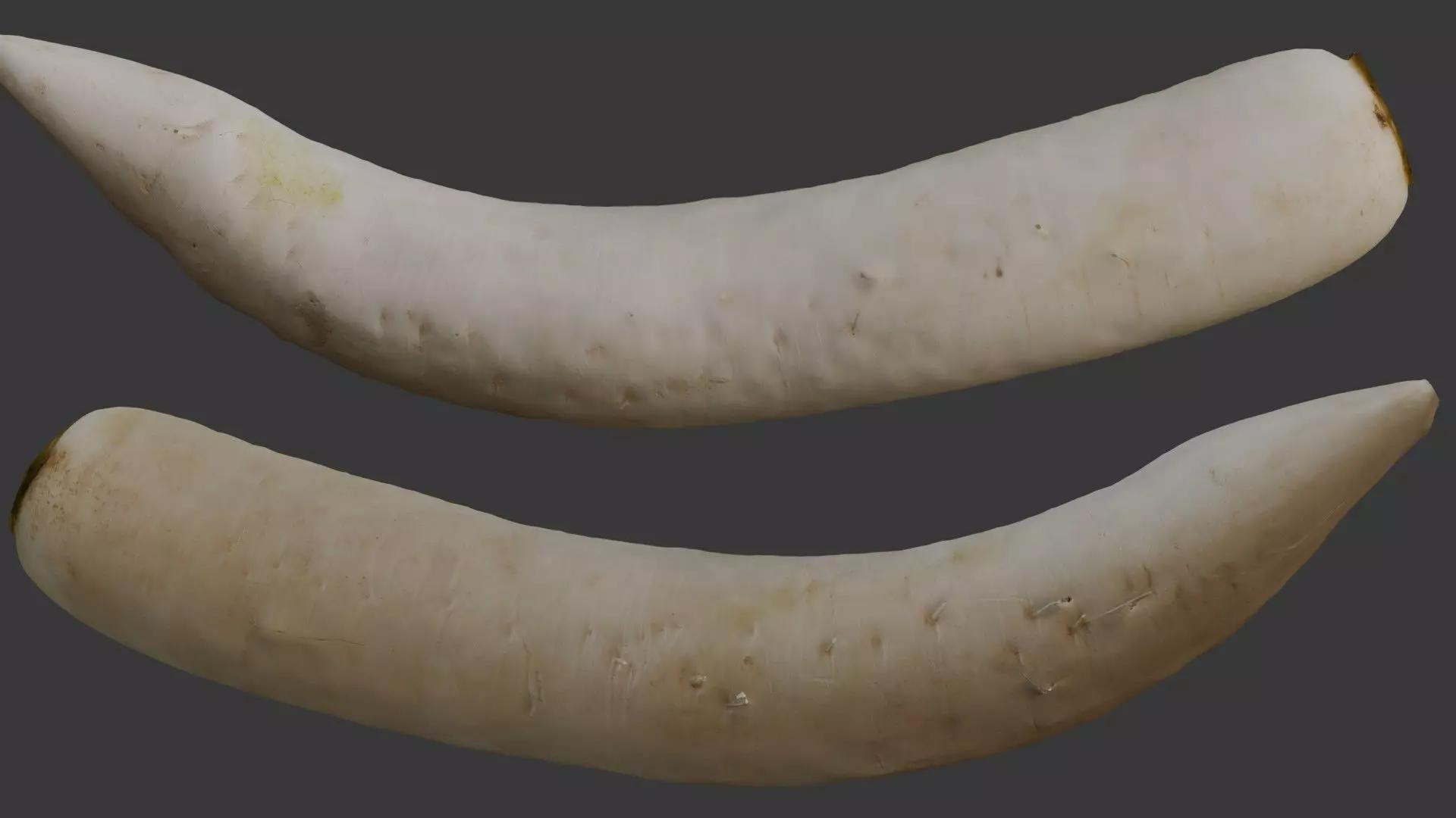 Realistic Daikon Radish 3D Scan Low-poly 3D model_0