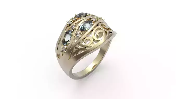 Ring with diamond