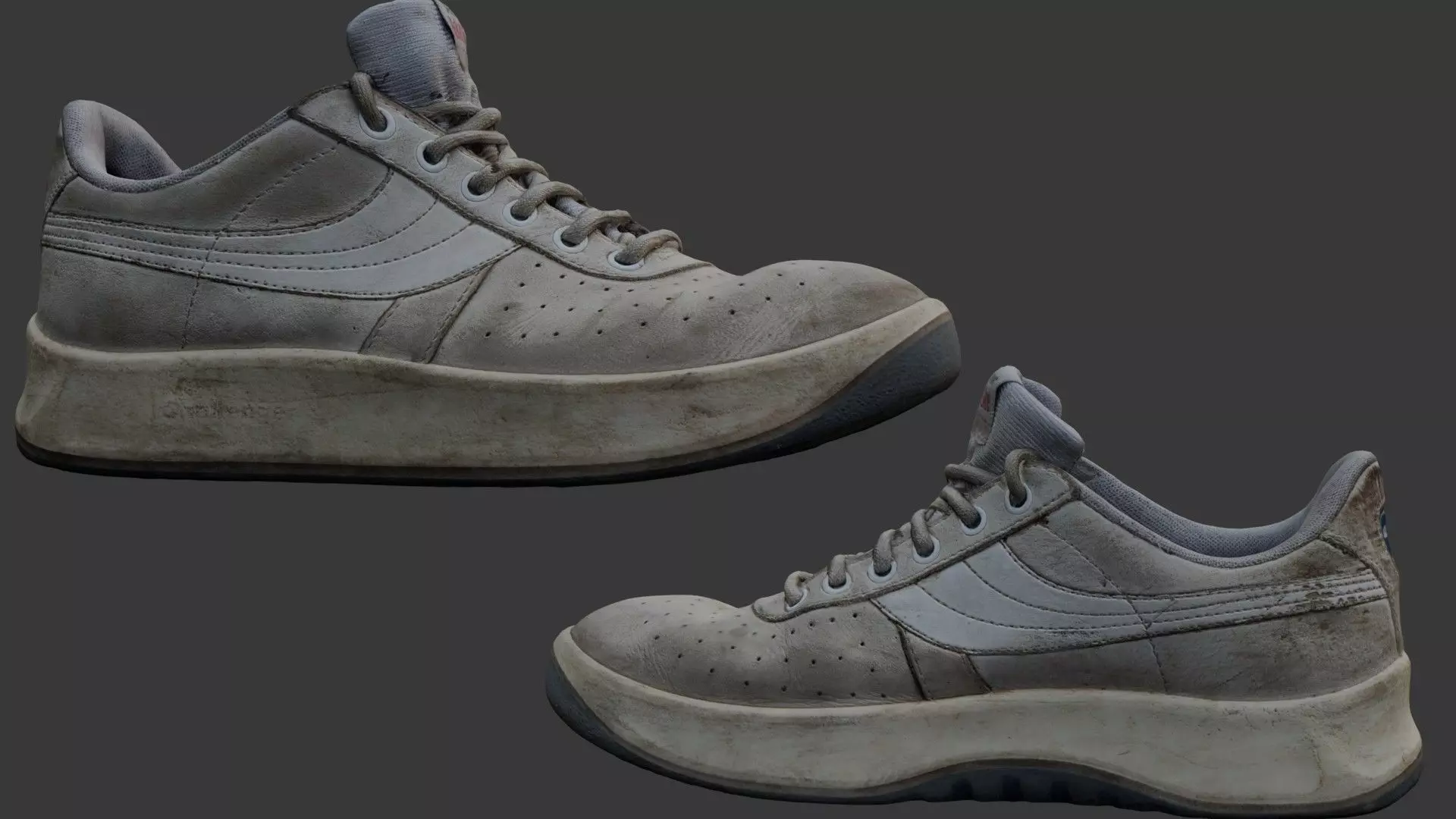 Worn-Out Sneakers 3D Scan Low-poly 3D model