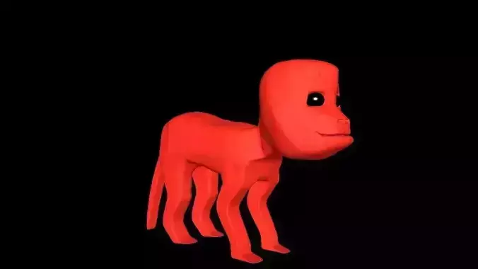 monkey 3d model cartoon maya scene file 3D model