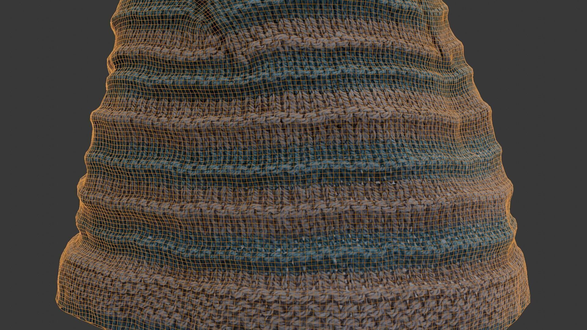 Knitted Beanie Hat 3D Scan Low-poly 3D model_2