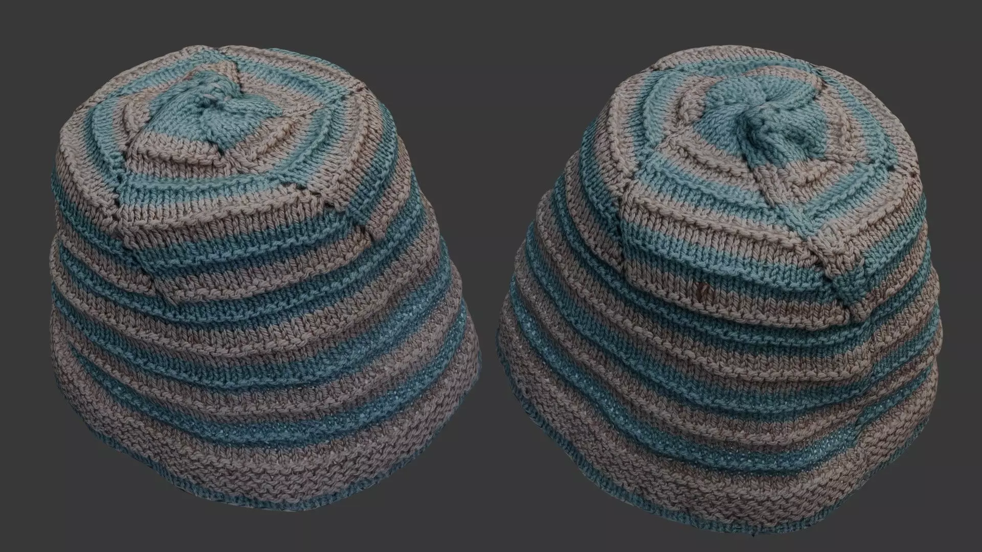 Knitted Beanie Hat 3D Scan Low-poly 3D model_0