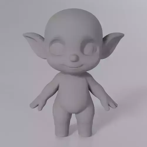 Chibi Goblin Base Mesh Model