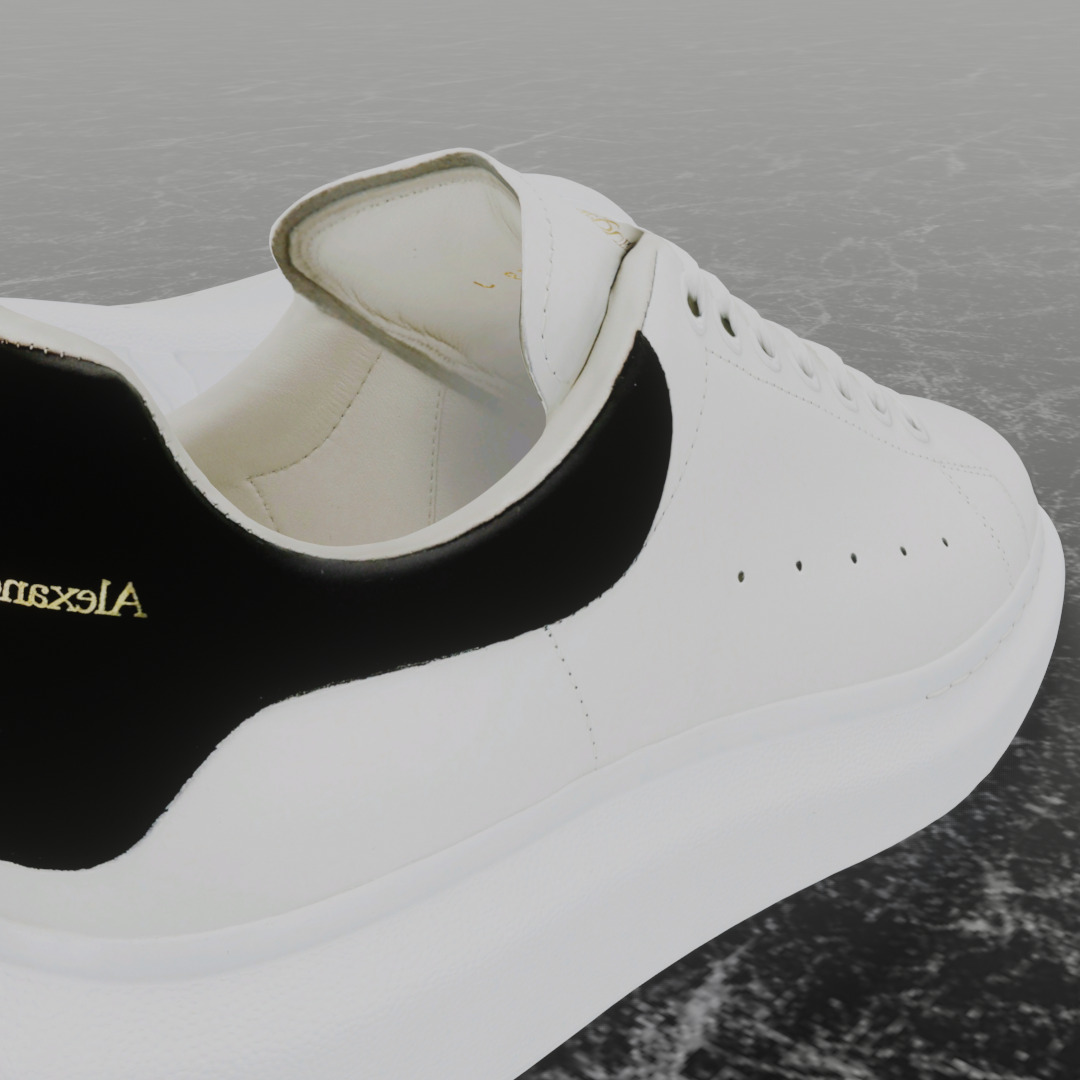 ALEXANDER MCQUEEN 3D SHOES - WHITE Low-poly 3D model_11