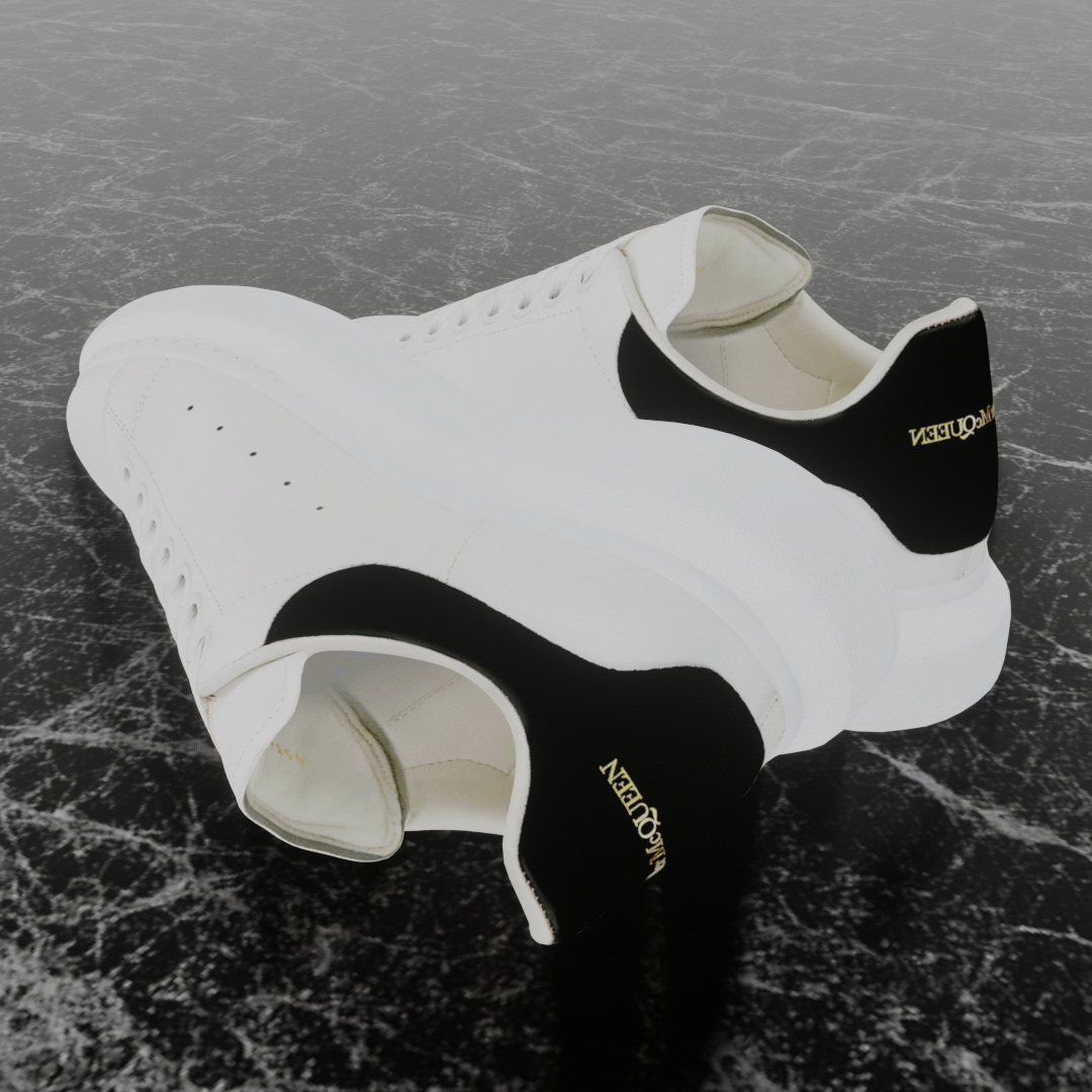 ALEXANDER MCQUEEN 3D SHOES - WHITE Low-poly 3D model_6