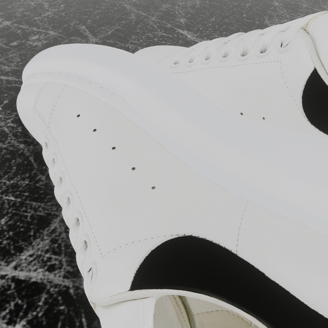 ALEXANDER MCQUEEN 3D SHOES - WHITE Low-poly 3D model_8