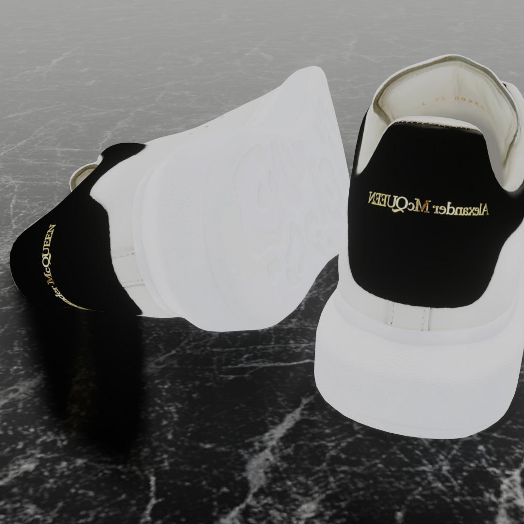 ALEXANDER MCQUEEN 3D SHOES - WHITE Low-poly 3D model_9