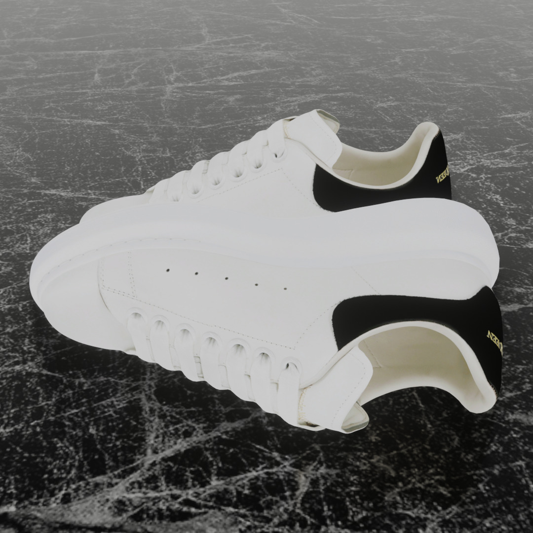 ALEXANDER MCQUEEN 3D SHOES - WHITE Low-poly 3D model_7