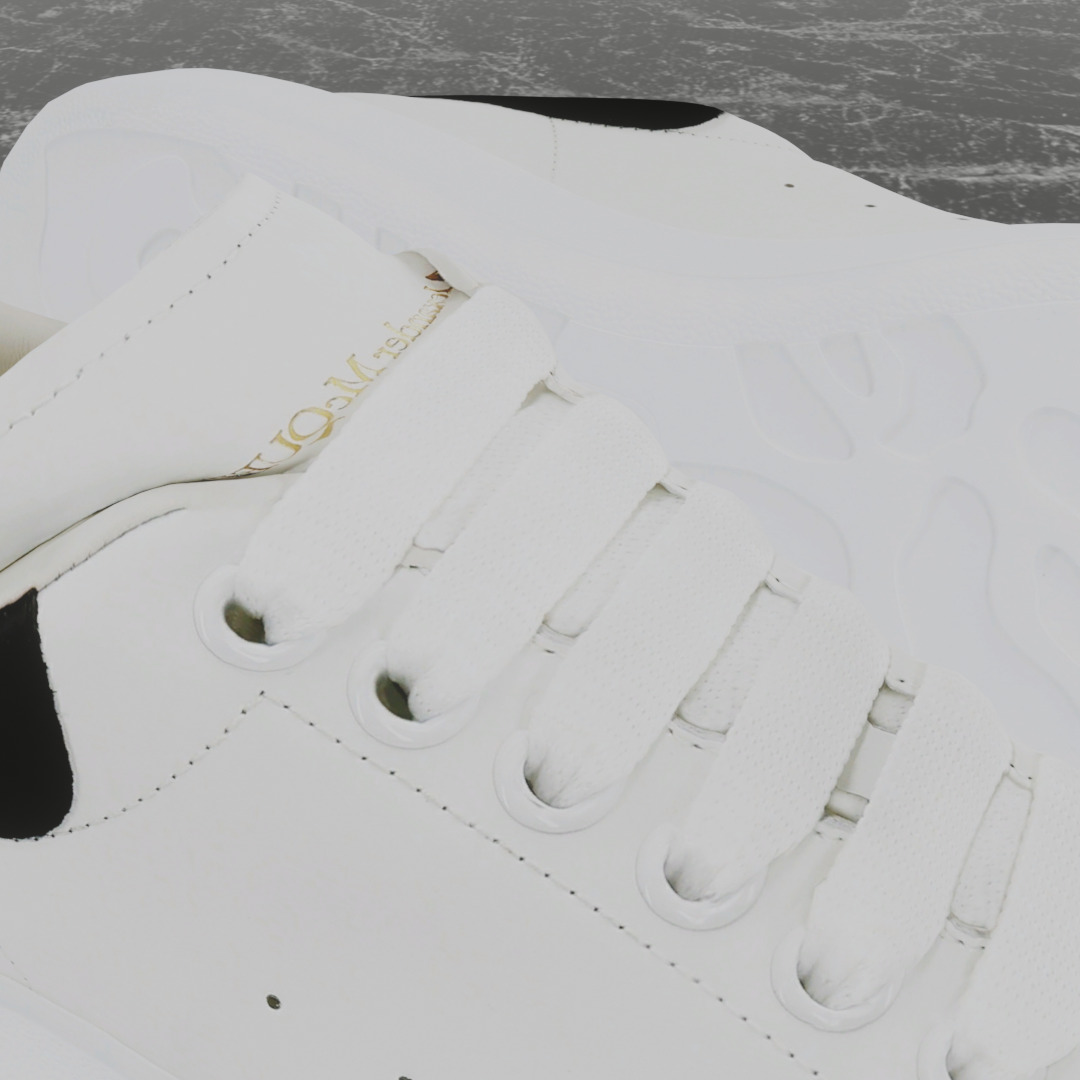 ALEXANDER MCQUEEN 3D SHOES - WHITE Low-poly 3D model_12